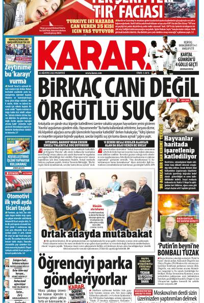 22 Ağustos 2022 Pazartesi