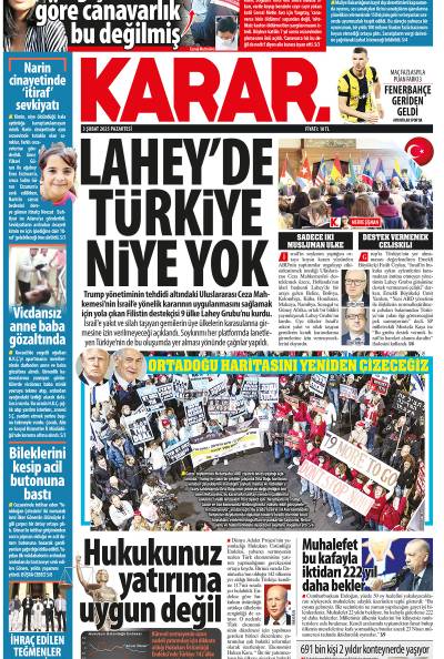 3 Şubat 2025 Pazartesi