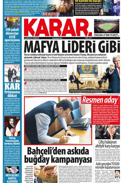 22 Şubat 2025 Cumartesi