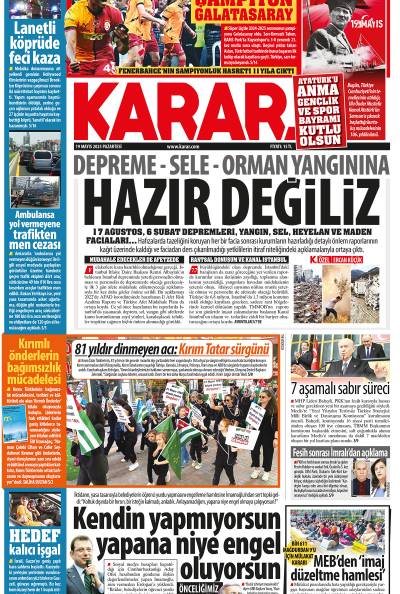 19 Mayıs 2025 Pazartesi