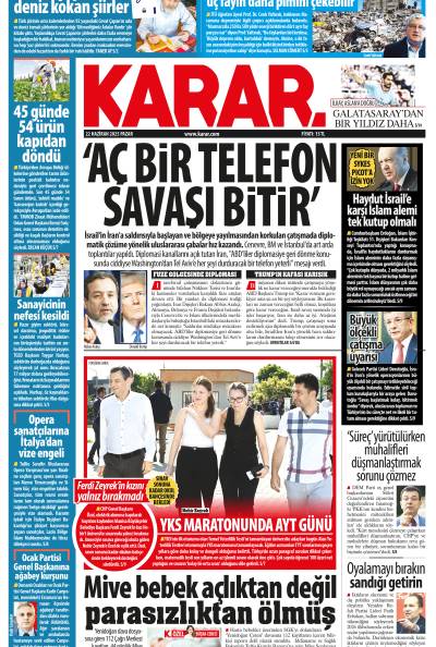 22 Haziran 2025 Pazar