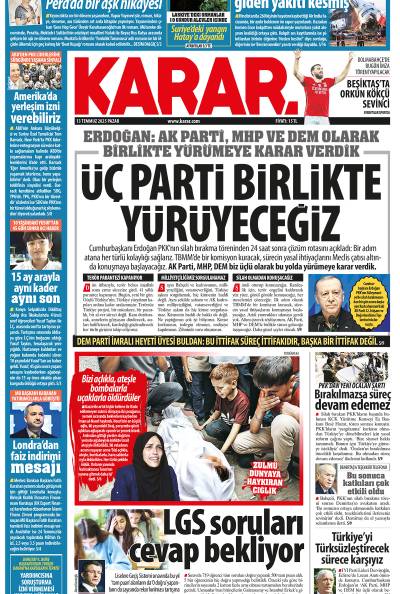 13 Temmuz 2025 Pazar