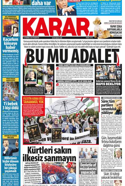 14 Temmuz 2025 Pazartesi