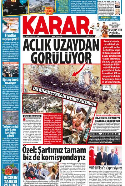 31 Temmuz 2025 Perşembe