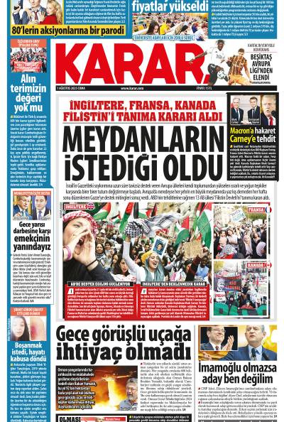 1 Ağustos 2025 Cuma