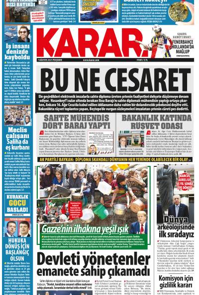 7 Ağustos 2025 Perşembe