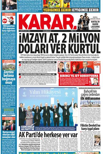 15 Ağustos 2025 Cuma