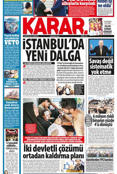 16 Ağustos 2025 Cumartesi