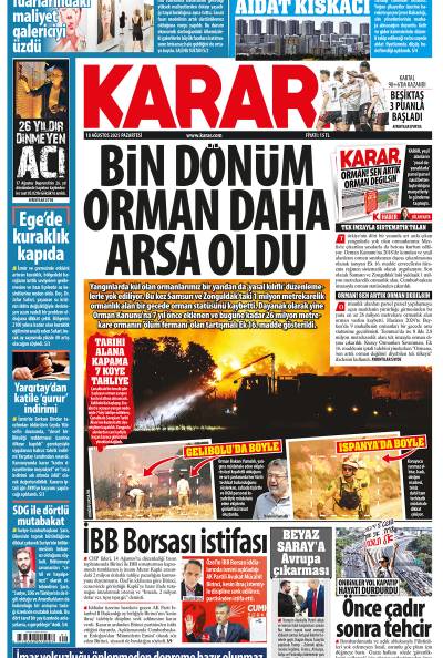 18 Ağustos 2025 Pazartesi