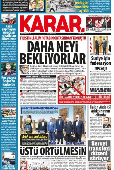 26 Ağustos 2025 Salı