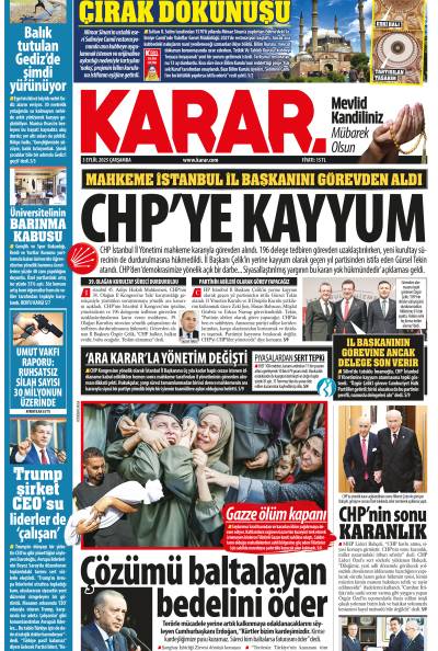 3 Eylül 2025 Çarşamba