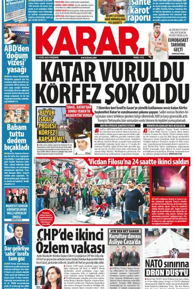 11 Eylül 2025 Perşembe