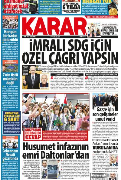 8 Ekim 2025 Çarşamba