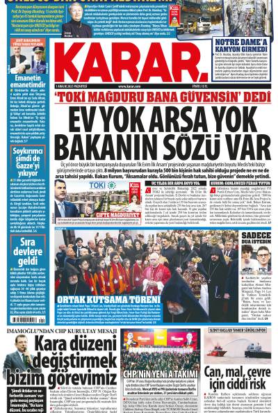 01 Aralık 2025 Pazartesi