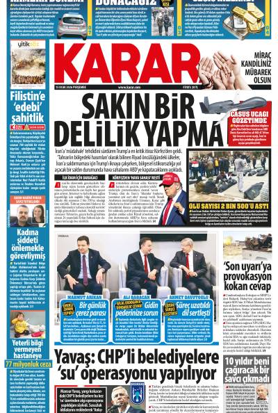 15 Ocak 2026 Perşembe