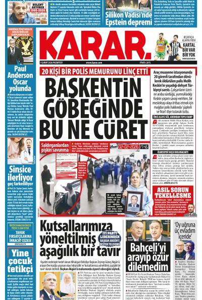 09 Şubat 2026 Pazartesi