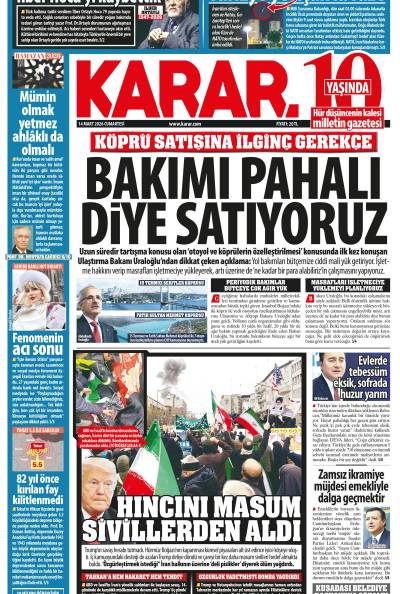 14 Mart 2026 Cumartesi