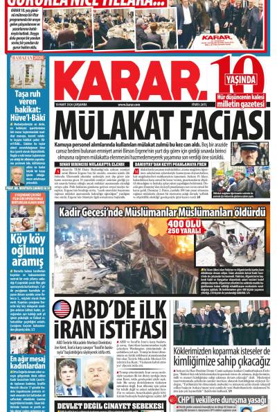 18 Mart 2026 Çarşamba