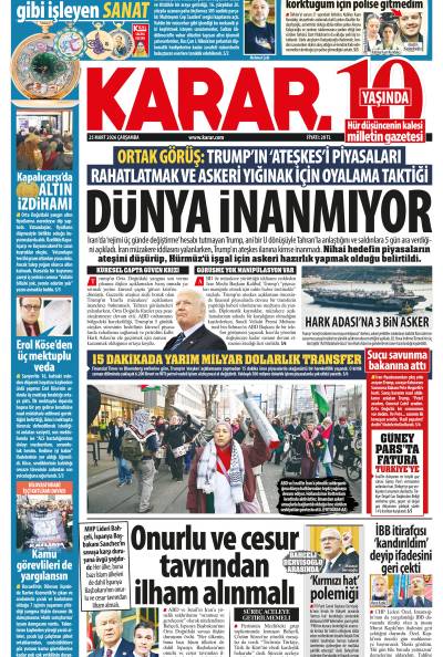 25 Mart 2026 Çarşamba