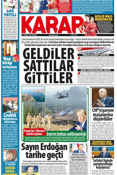 11 Haziran 2026 Perşembe