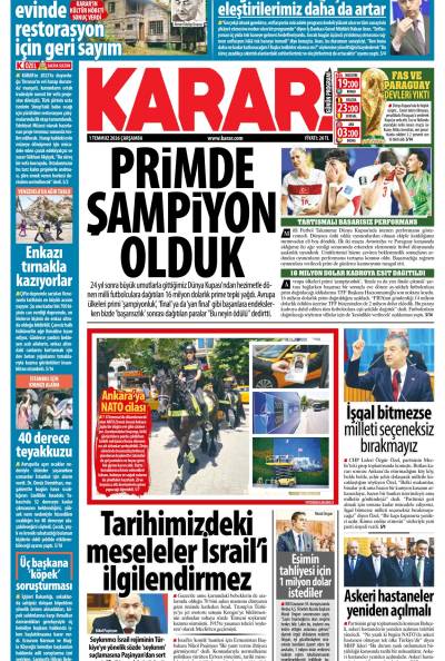 01 Temmuz 2026 Çarşamba