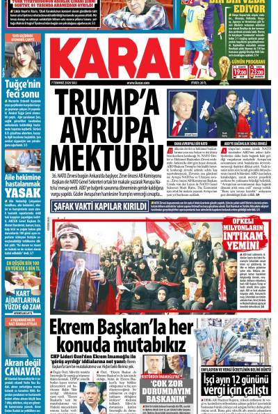 07 Temmuz 2026 Salı