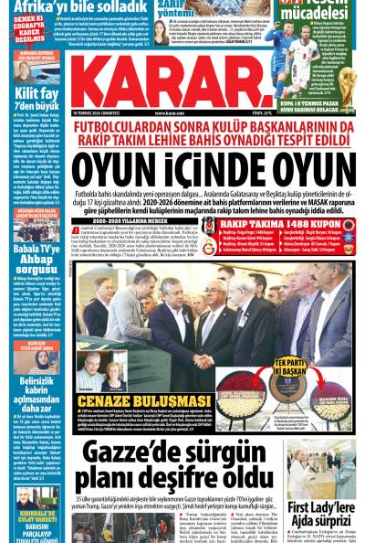 18 Temmuz 2026 Cumartesi