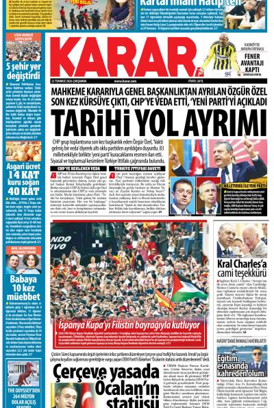 22 Temmuz 2026 Çarşamba