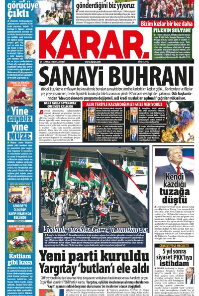 27 Temmuz 2026 Pazartesi
