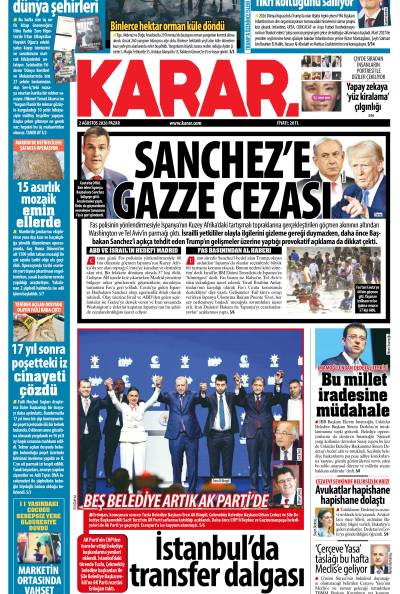 02 Ağustos 2026 Pazar