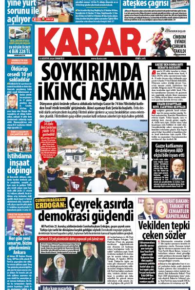 15 Ağustos 2026 Cumartesi