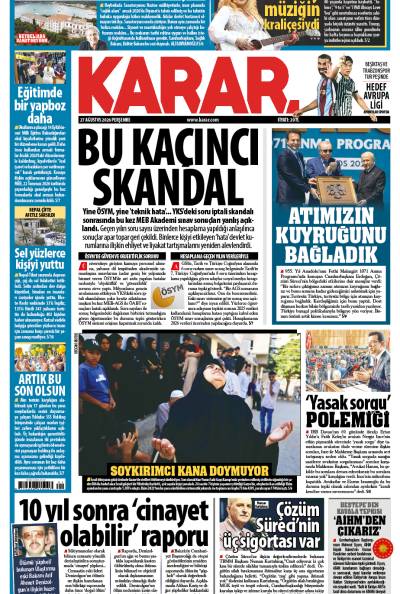 27 Ağustos 2026 Perşembe