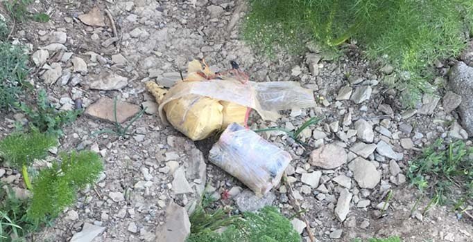 Hakkari'de bulunan patlayıcı imha edildi