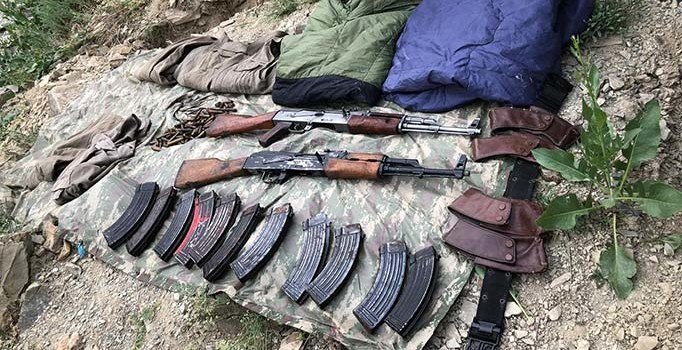 Van'da terör operasyonu: Araziye gömülü silah ve mühimmat ele geçirildi