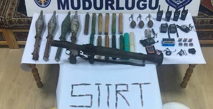 Siirt’te terör operasyonunda çok sayıda mühimmat ele geçirildi