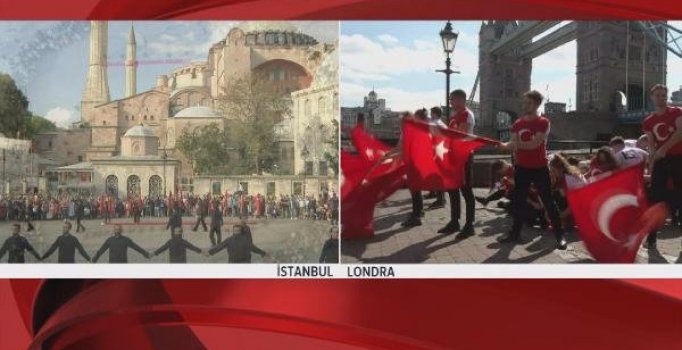 İstanbul ve Londra'da eş zamanlı 15 Temmuz gösterisi