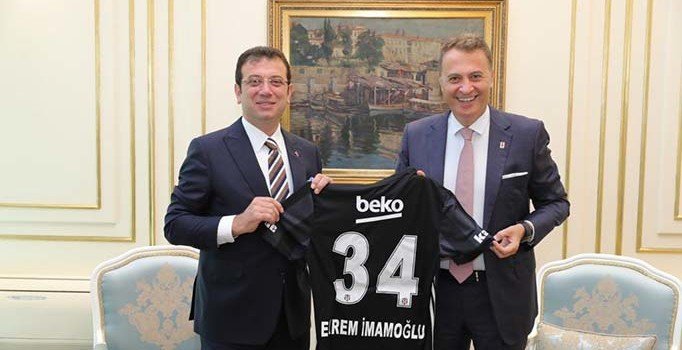 Beşiktaş Başkanı Fikret Orman ve yöneticilerden İmamoğlu'na ziyaret
