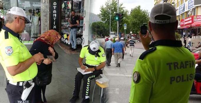 Isparta'da yayalara trafik cezası kesildi