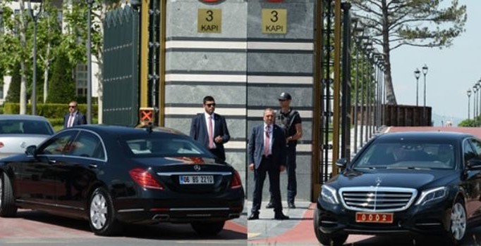 Sivil plakayla geldi '0002' ile çıktı