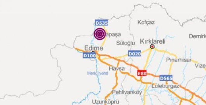 Edirne'de 3,6 büyüklüğünde deprem | Son depremler