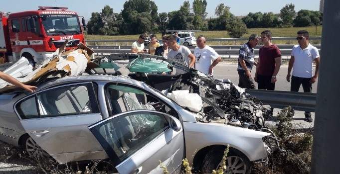 Balıkesir’deki kazada 5 kişi yaralandı