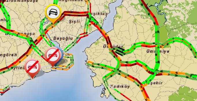 İstanbul'da miting trafiği