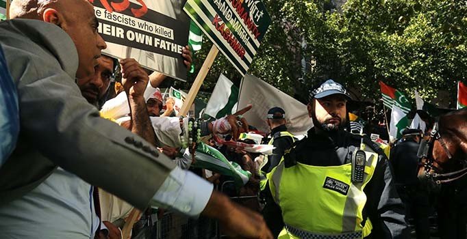 Londra'da Keşmir protestosu