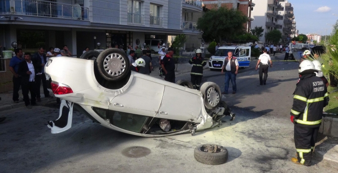 Aydın'da film gibi kovalamaca kazayla noktalandı