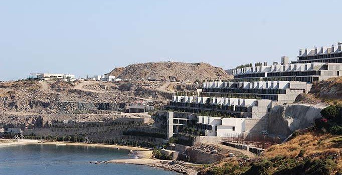 Bodrum'daki milyon dolarlık inşaata dozerler girdi