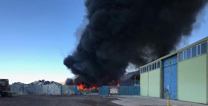 Kırıkkale'de fabrika yangını