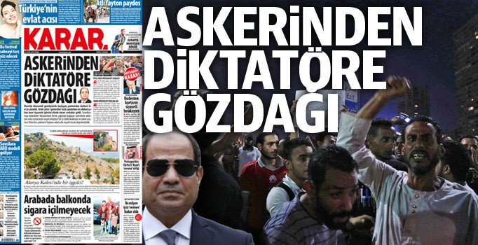 Askerinden diktatör Sisi'ye gözdağı