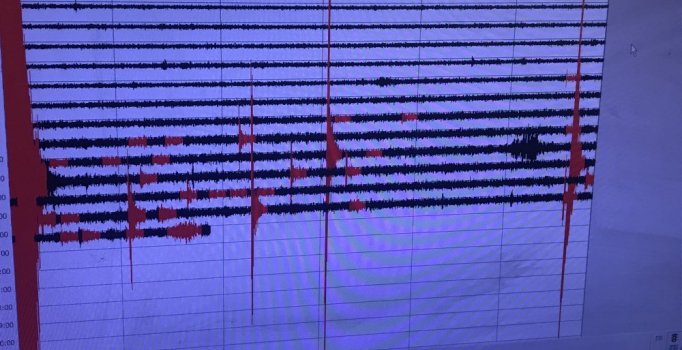 Deprem anı izleme istasyonuna böyle yansıdı
