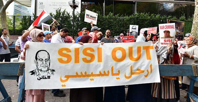 New York’ta, Sisi karşıtı gösterilerde gergin anlar yaşandı