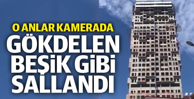 İstanbul depreminde bina böyle sallandı